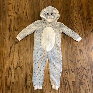 Thick Hooded Kitty Jumpsuit Pajamas, size 5